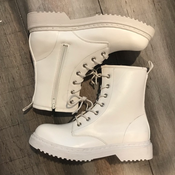 Missguided Shoes - Missguided white high boots Sz 7.5 in women’s